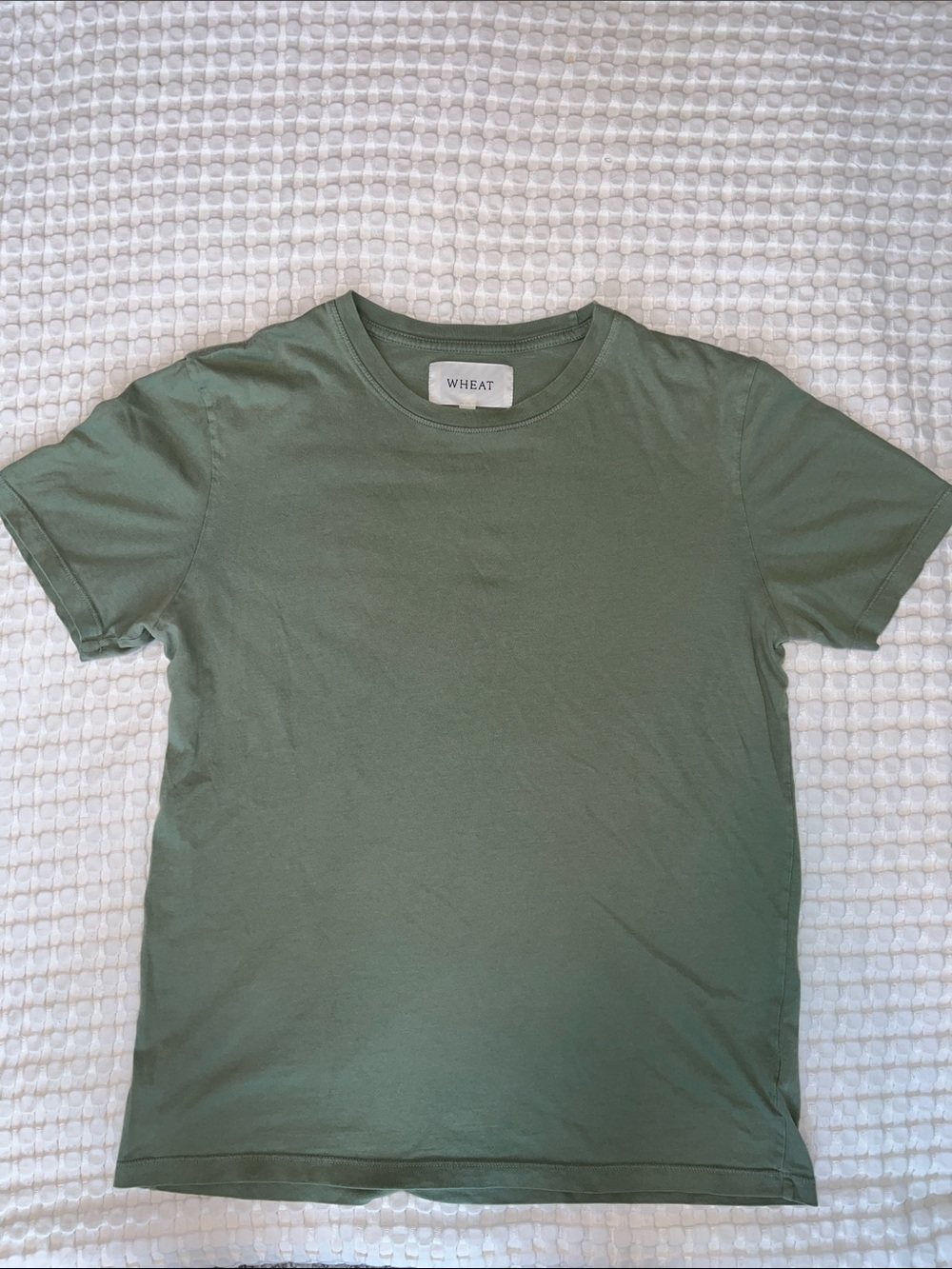 Wheat Olive Green Short Sleeve Crew Tee